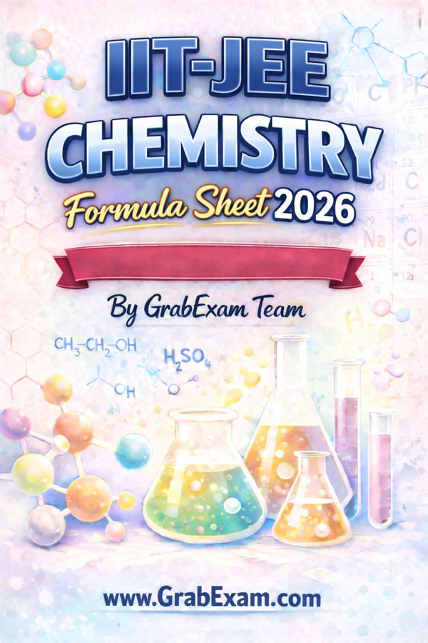 IIT-JEE Chemistry Formula Sheet 2026 [pdf]