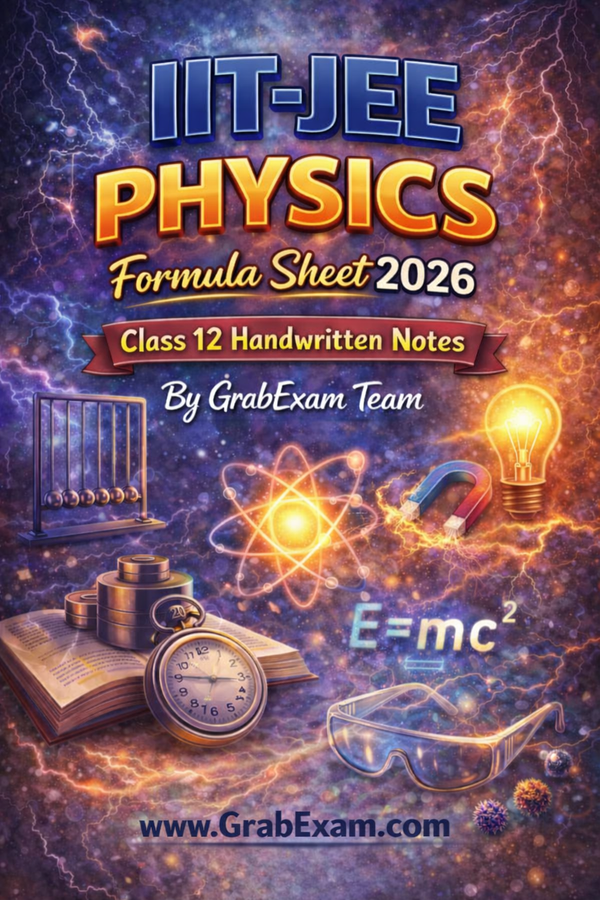 IIT-JEE Physics Formula Sheet 2026 [Pdf]