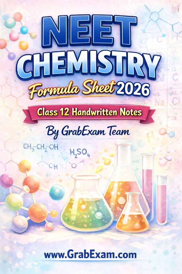 NEET Chemistry Formula Sheet 2026 [Pdf]